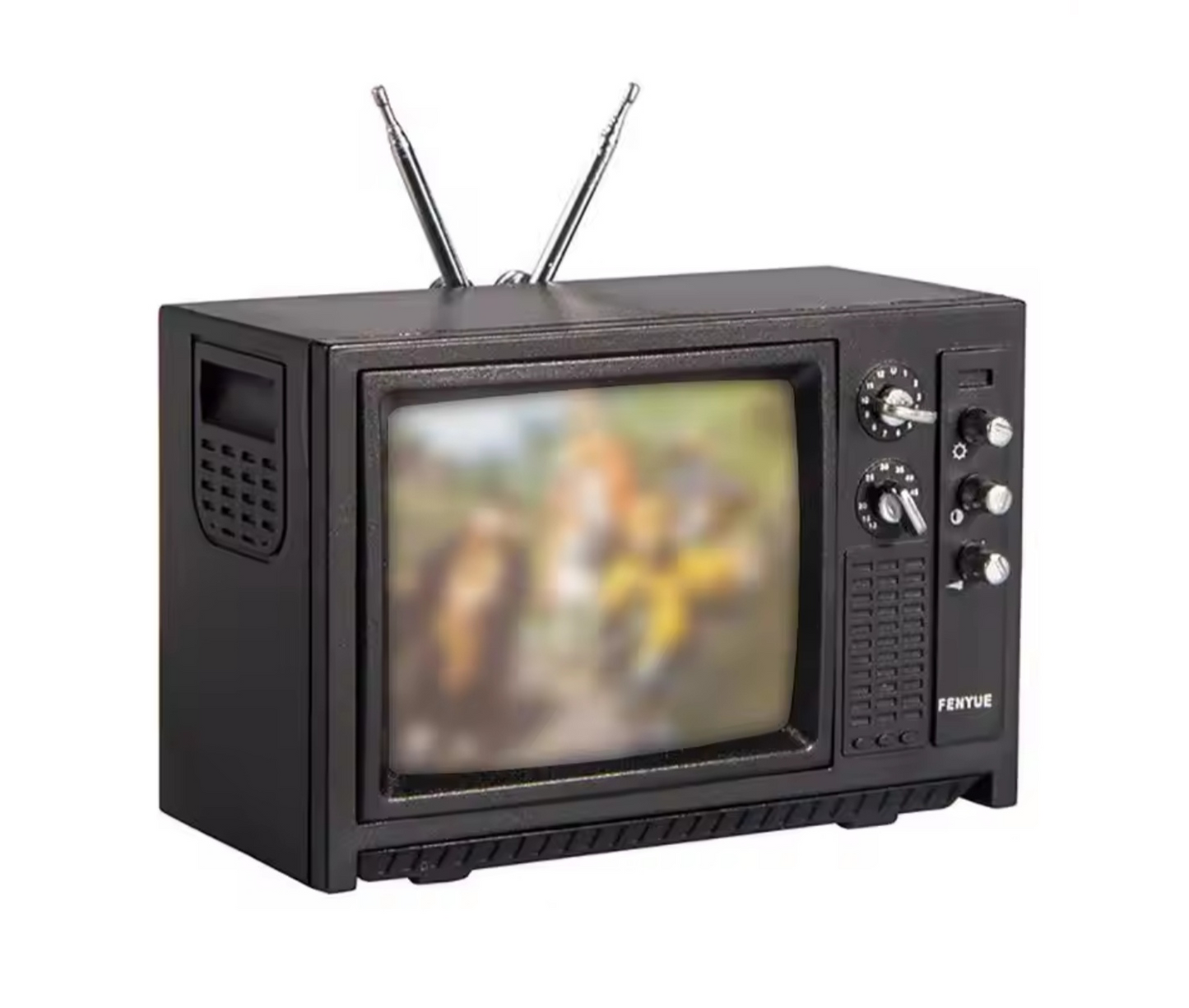 Mini Tv Negro Television Accesorio Casa de Muñecas