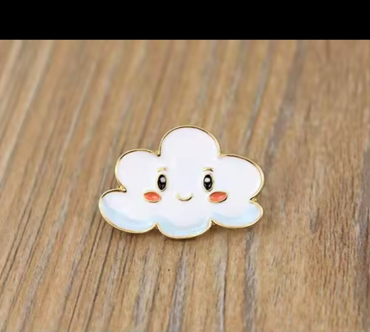 Pin Broche Alfiler Insignia de Metal Para Ropa de Nube Feliz
