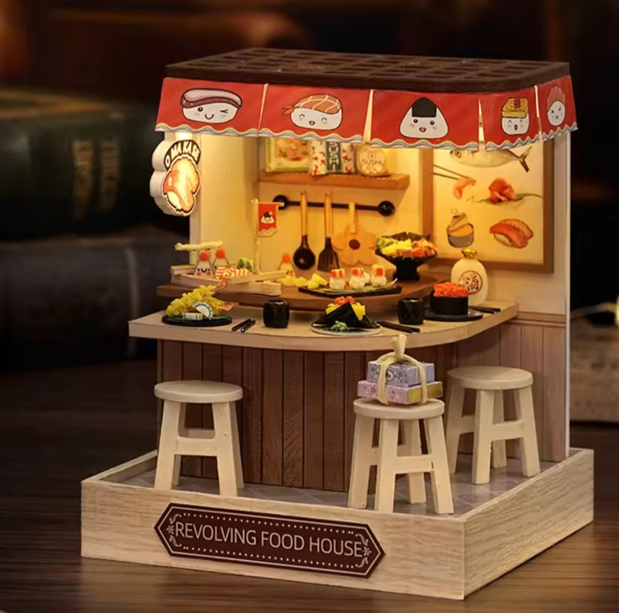 Rompecabezas 3D Mini Casa de Muñecas DIY Restaurant