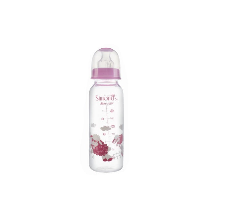 Mamadera 🍼 Simonds Clasica 270ml. Rosada