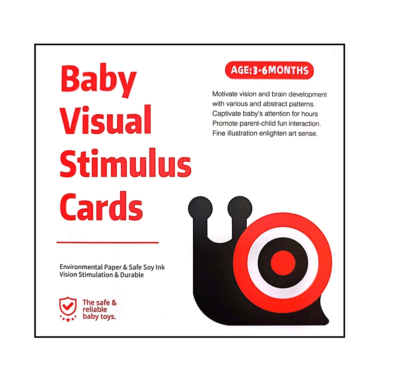 Tarjetas Educativas de Estimulación Visual Sensorial Montessori Blanco –  Sweet Baby Kid