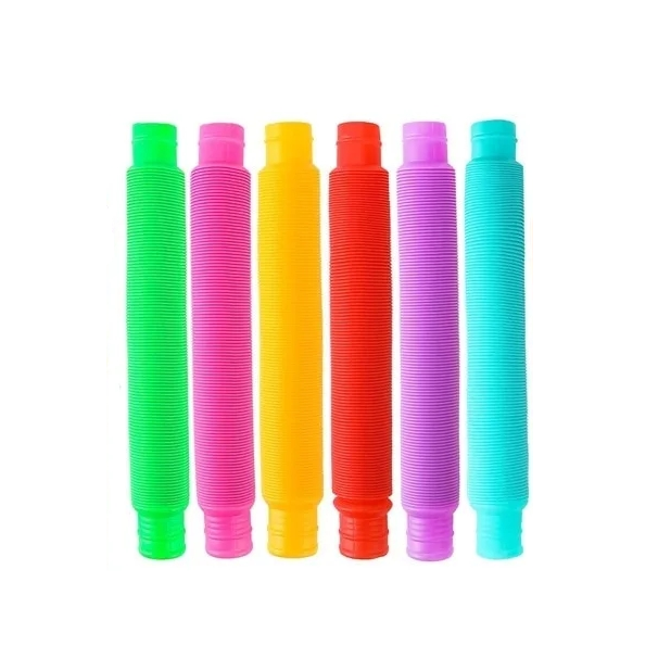 Tubos de Estiramiento Corrugado Colorido 8uds.