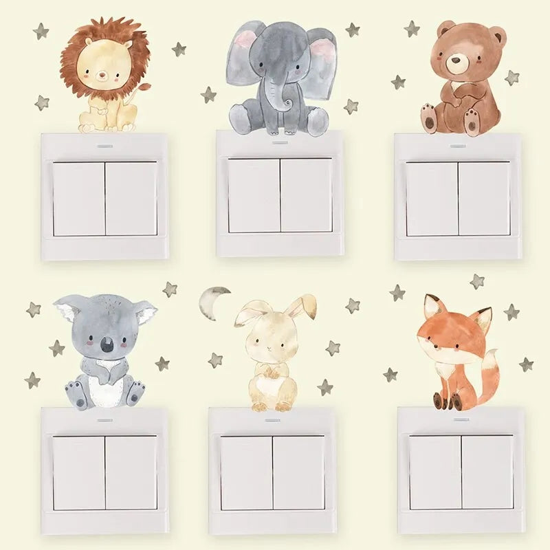 Stickers Pegatinas Animales Uno 6uds.