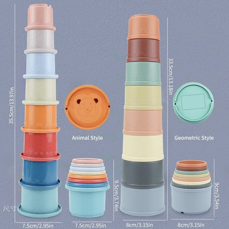 Tazas Vasos Apilables para Niños 8 Piezas