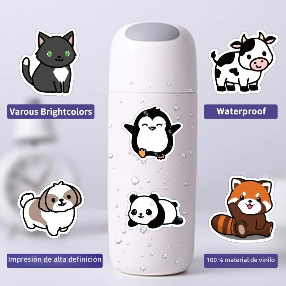 Pegatinas Stickers Animales Cartoon 100uds.