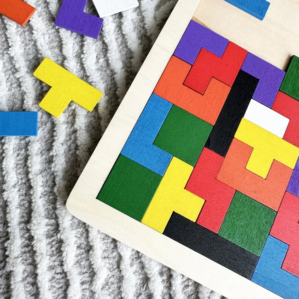 Rompecabezas de Madera Tetris Educacion Temprana Niños