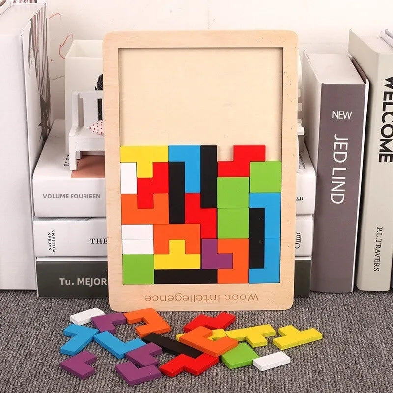 Rompecabezas de Madera Tetris Educacion Temprana Niños