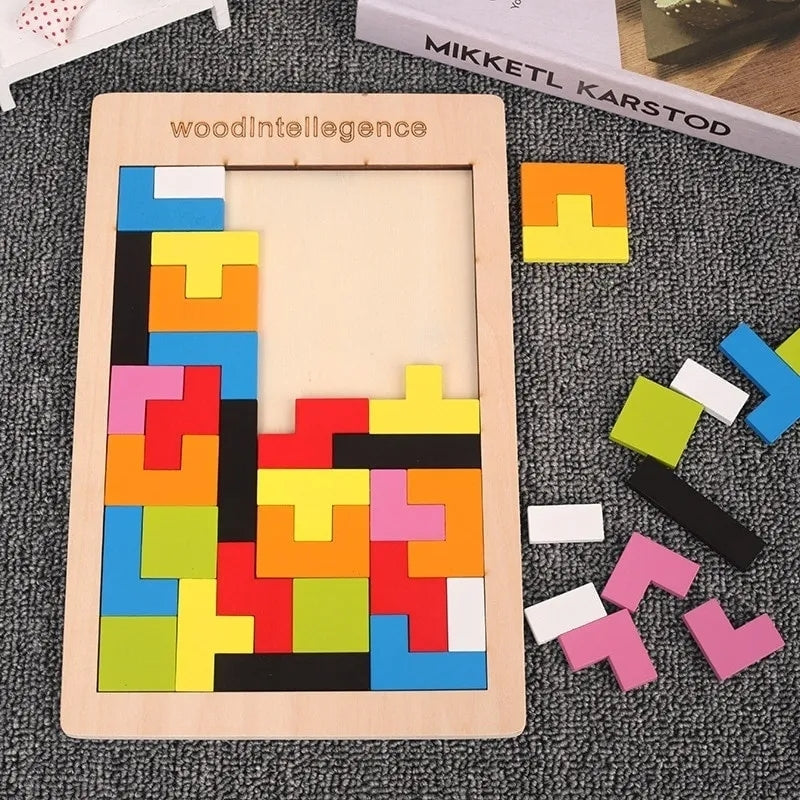 Rompecabezas de Madera Tetris Educacion Temprana Niños