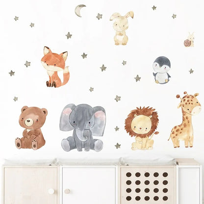 Sticker Vinilo Decorativo para la Pared Cartoon Animales de Africa Horizontal