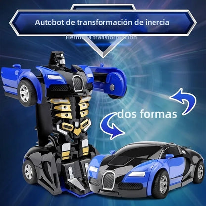 Auto Robot Transformer Juguete Transformable Azul