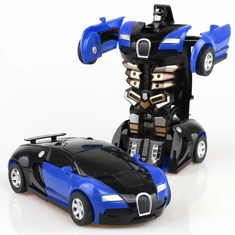 Auto Robot Transformer Juguete Transformable Azul