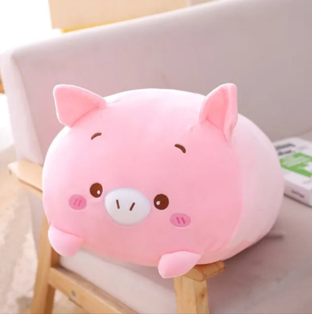 Almohada Peluche Muñeco Cerdito Rosado