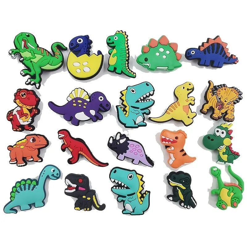 Dijes Charms Pins para Zapatos Crocs de Dinosaurios 20uds.