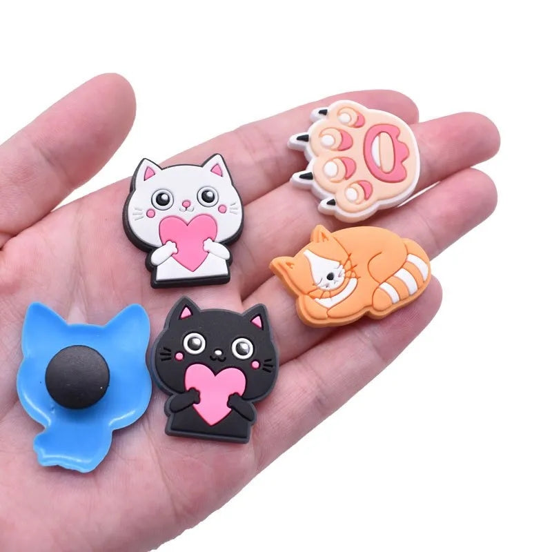 Dijes Charms Pins para Zapatos Crocs de Gato 25uds.