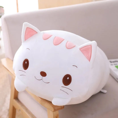 Almohada Peluche Muñeco de Gato Blanco