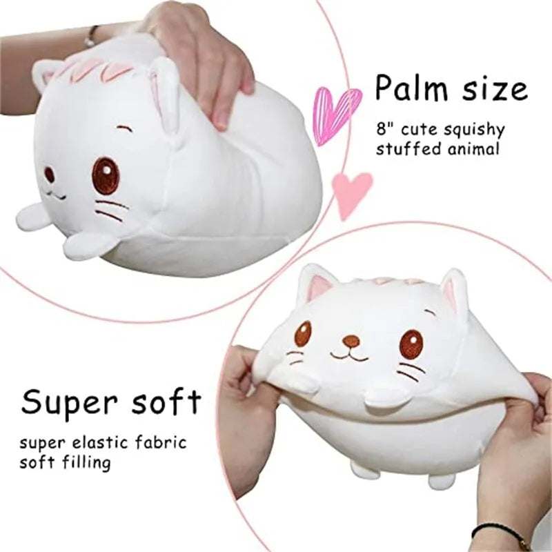 Almohada Peluche Muñeco de Gato Blanco