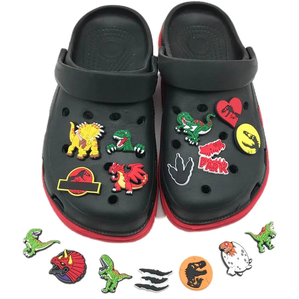 Dijes Charms Pins de Dinosaurios 2 para Zapatos Crocs 16uds.