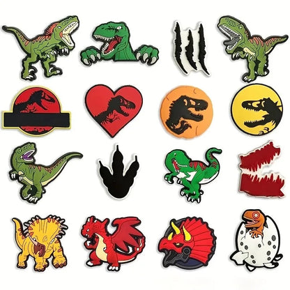 Dijes Charms Pins de Dinosaurios 2 para Zapatos Crocs 16uds.