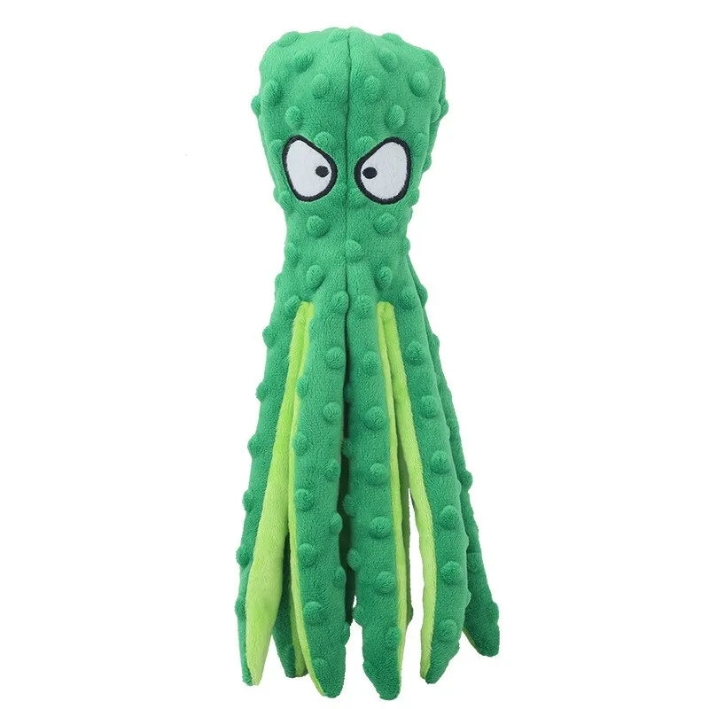 Juguete de Peluche de Pulpo para Masticar Perros Verde