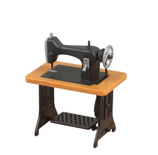 Mini Maquina de Coser Decoracion Casa Muñecas 1ud. Cafe Claro