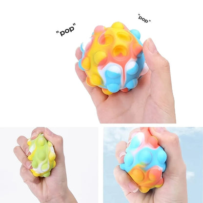 2 Pelotas Pop It 3D Bolas de Silicona Suaves para Niños