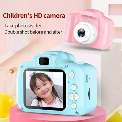 Cámara Digital para Niños Fotos Videos FULL HD Celeste Verde