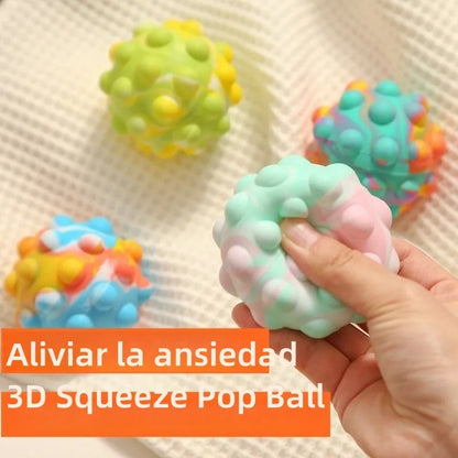 2 Pelotas Pop It 3D Bolas de Silicona Suaves para Niños