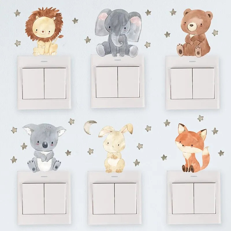 Stickers Pegatinas Animales Uno 6uds.