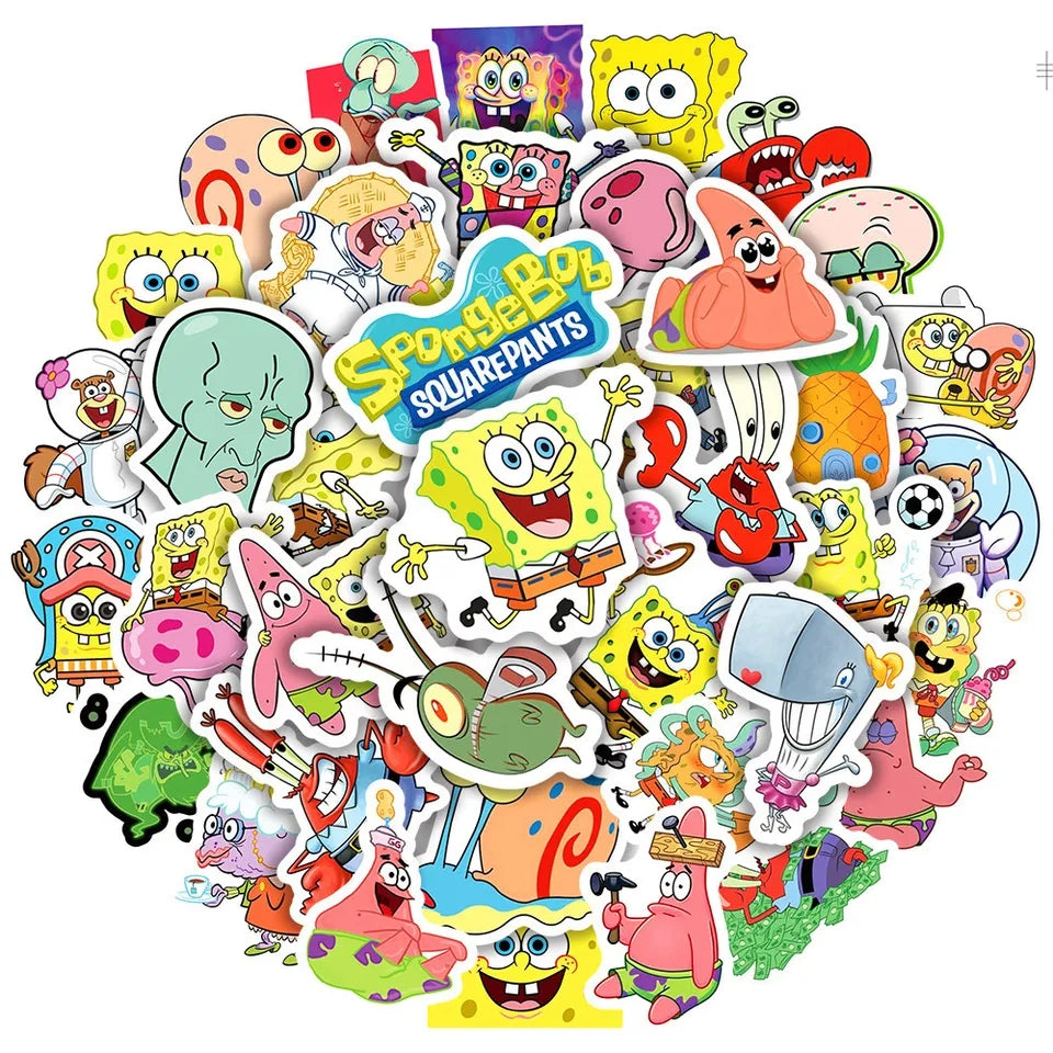 Stickers Pegatinas Bob Esponja 50uds.