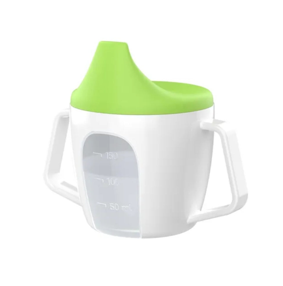 Taza Vaso para Bebe con Tapa Pico de Pato Verde