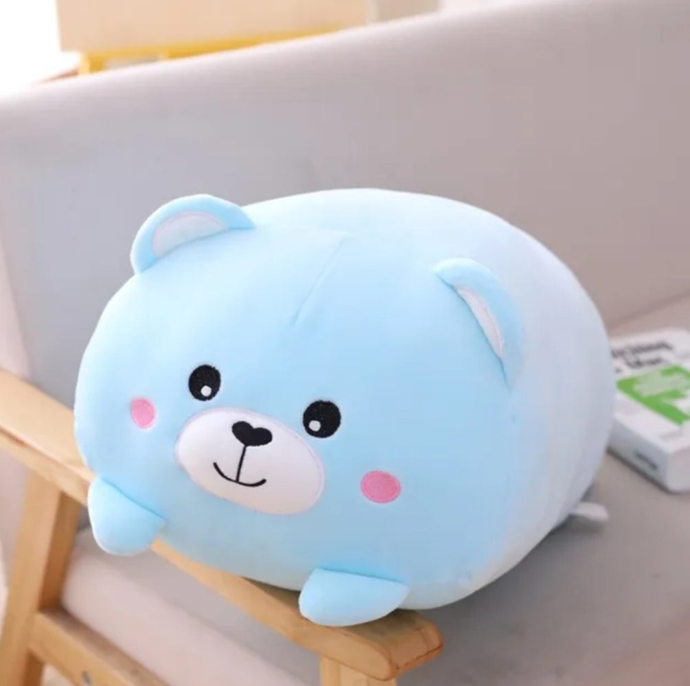 Almohada Cojín Peluche Muñeco de Osito Celeste