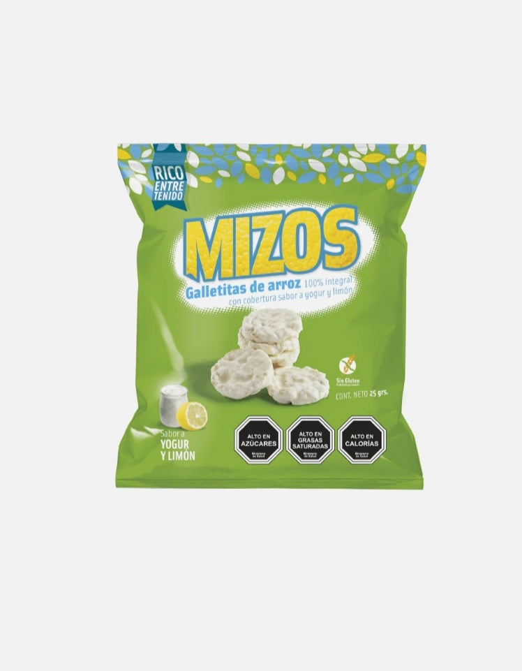 Mizos Galletas de Arroz Yogur y Limon 25gr.