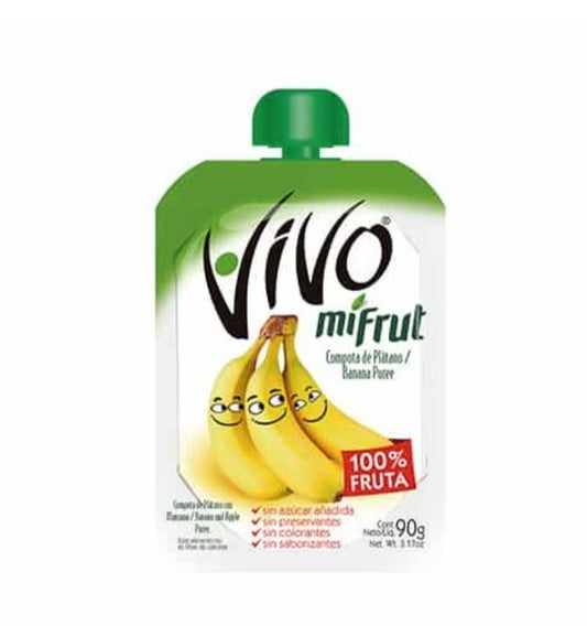 Vivo Compota Natural de Platano 90gr.