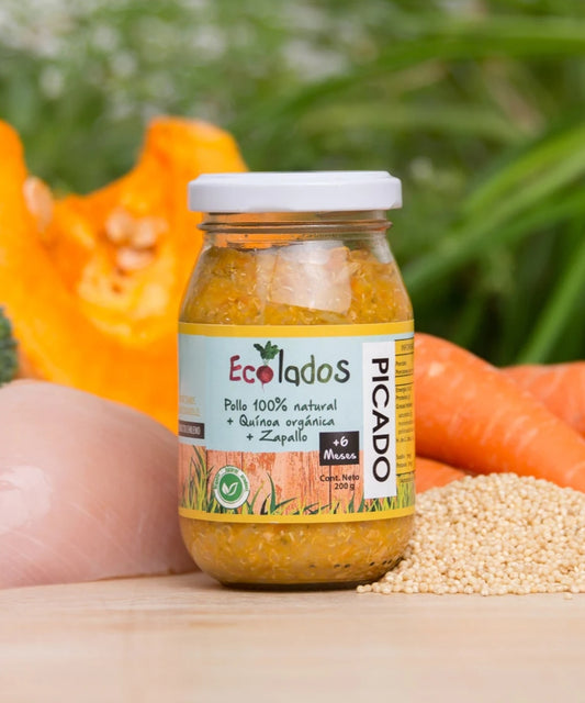 Picado Ecolados de Pollo 100% Natural, Quinoa y Zapallo 200gr.