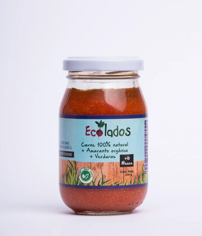 Colado Ecolados de Carne 100% Natural, Amaranto y Verduras 200gr.