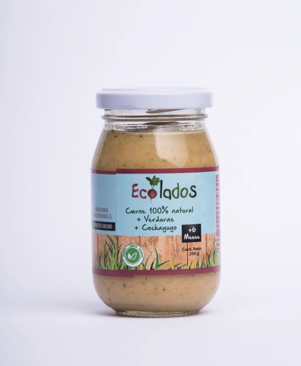 Colado Ecolados de Carne 100% Natural, Verduras y Cochayuyo 200gr.