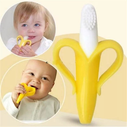 Cepillo Dental Mordedor de Entrenamiento para Bebe Plátano Amarillo