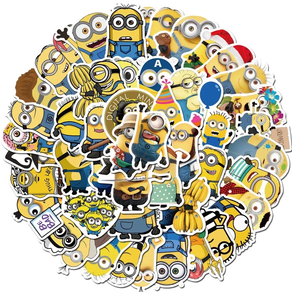 Stickers Pegatinas Cartoon Minions 50uds.