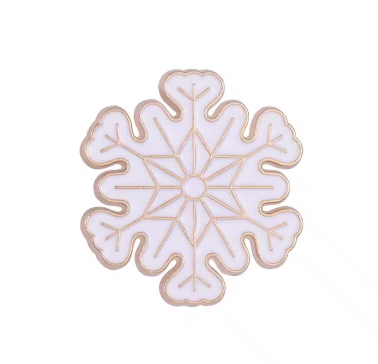 Pin Broche Alfiler Insignia de Metal Para Ropa de Copo Nieve