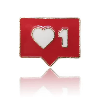 Pin Broche Alfiler Insignia de Metal Para Ropa de Corazon Like