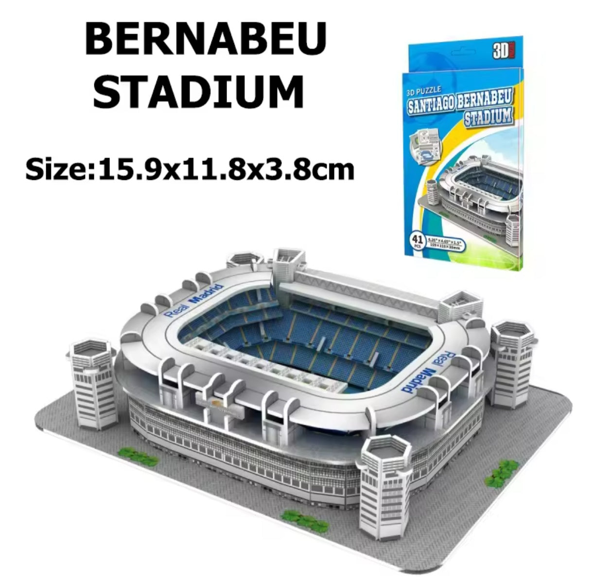 Rompecabezas 3D Mini Estadio DIY Santiago Bernabeu