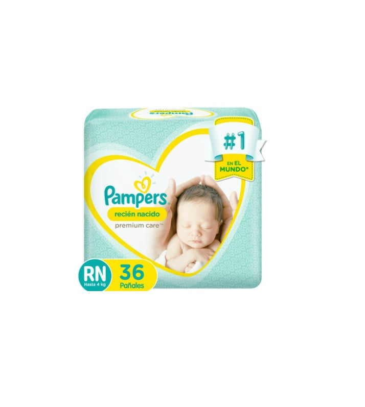 Pampers Premium Care Pañal Rn 36uds.