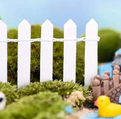 Mini Reja Valla de Madera Decoraccion Jardin Blanca