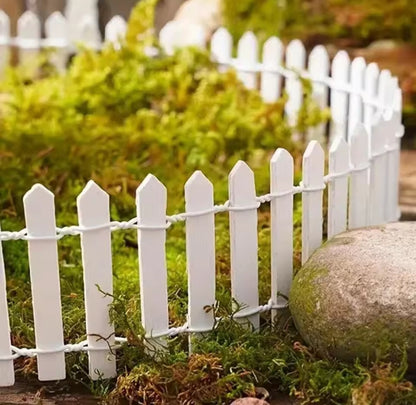 Mini Reja Valla de Madera Decoraccion Jardin Blanca