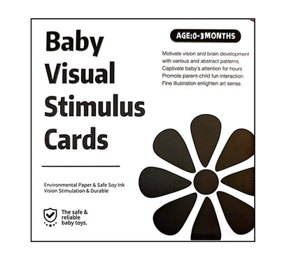 Tarjetas Educativas de Estimulación Visual Sensorial Montessori Blanco y Negro 0 a 3 Meses