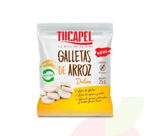 Tucapel Galletas de Arroz Dulces 25gr.