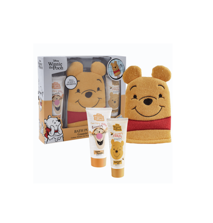 Estuche Winnie Pooh Set de Baño Guante + Shampoo + Jabon